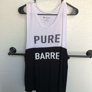 Pure Barre black and white tank